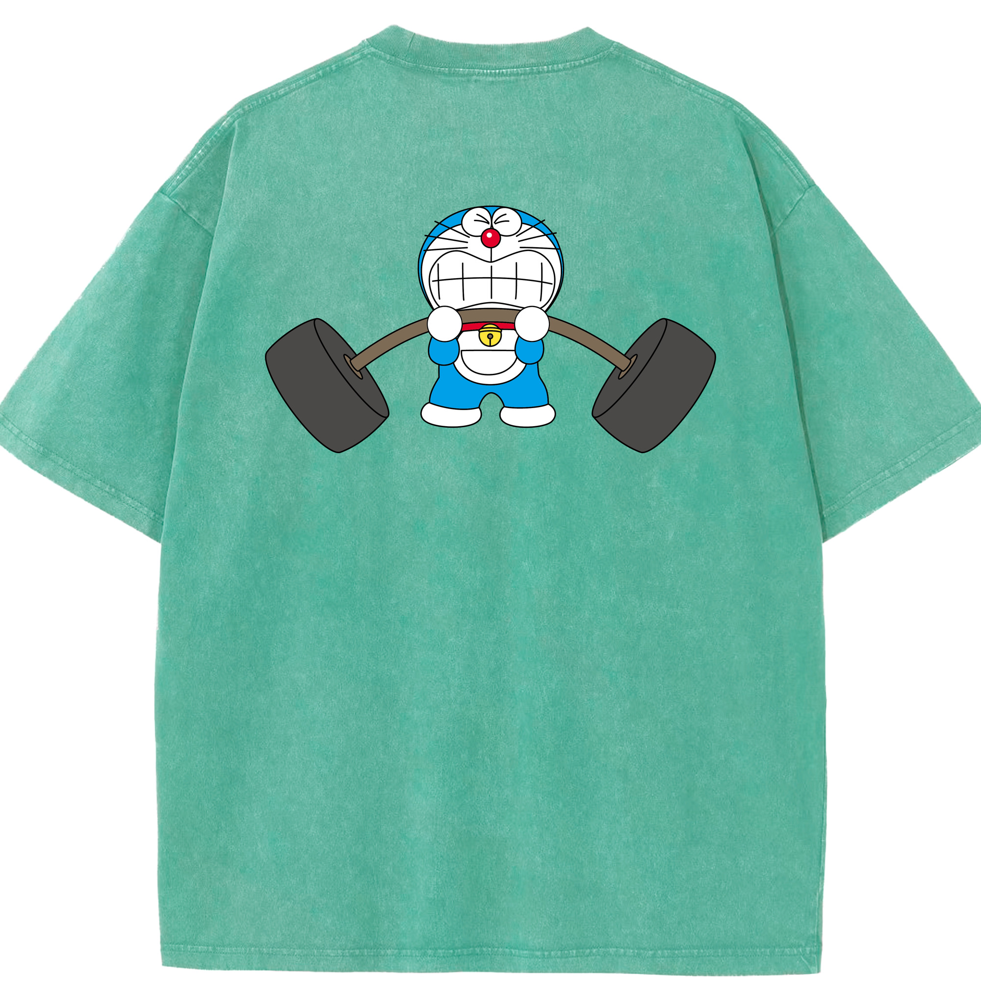 （画像用） ドラえもん Doraemon 綿100% ヴィンテージ風 半袖Tシャツ（背面プリント）